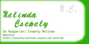 melinda csepely business card